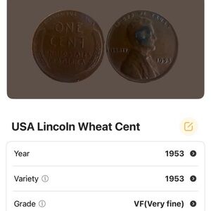 1953 Lincoln Wheat Penny